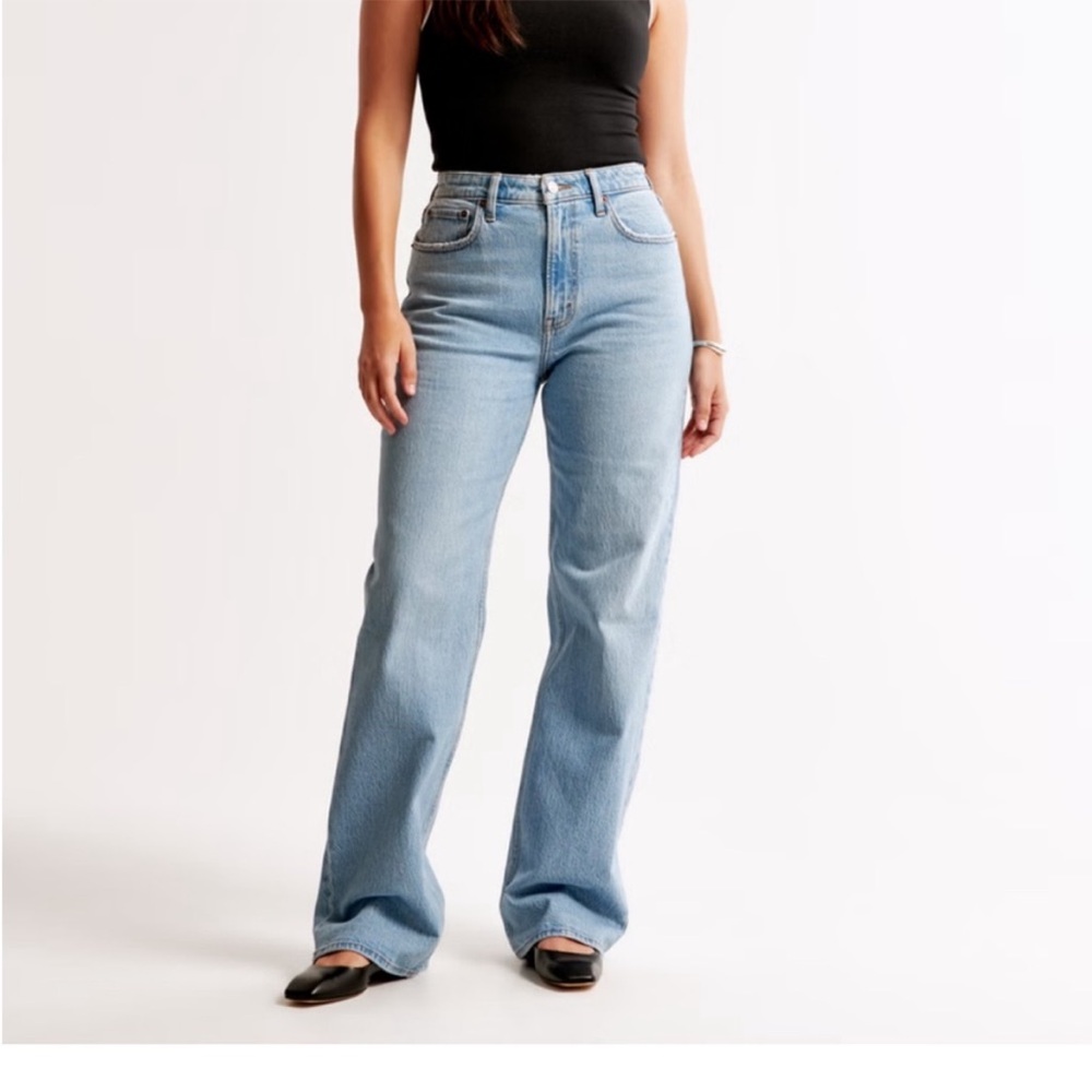 Abercrombie & Fitch High Rise Blue Jeans Classic Style